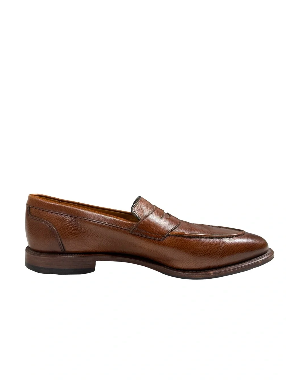 Allen Edmonds Parkland Penny Loafers Brown Pebble Leather Mens 12 D Business
